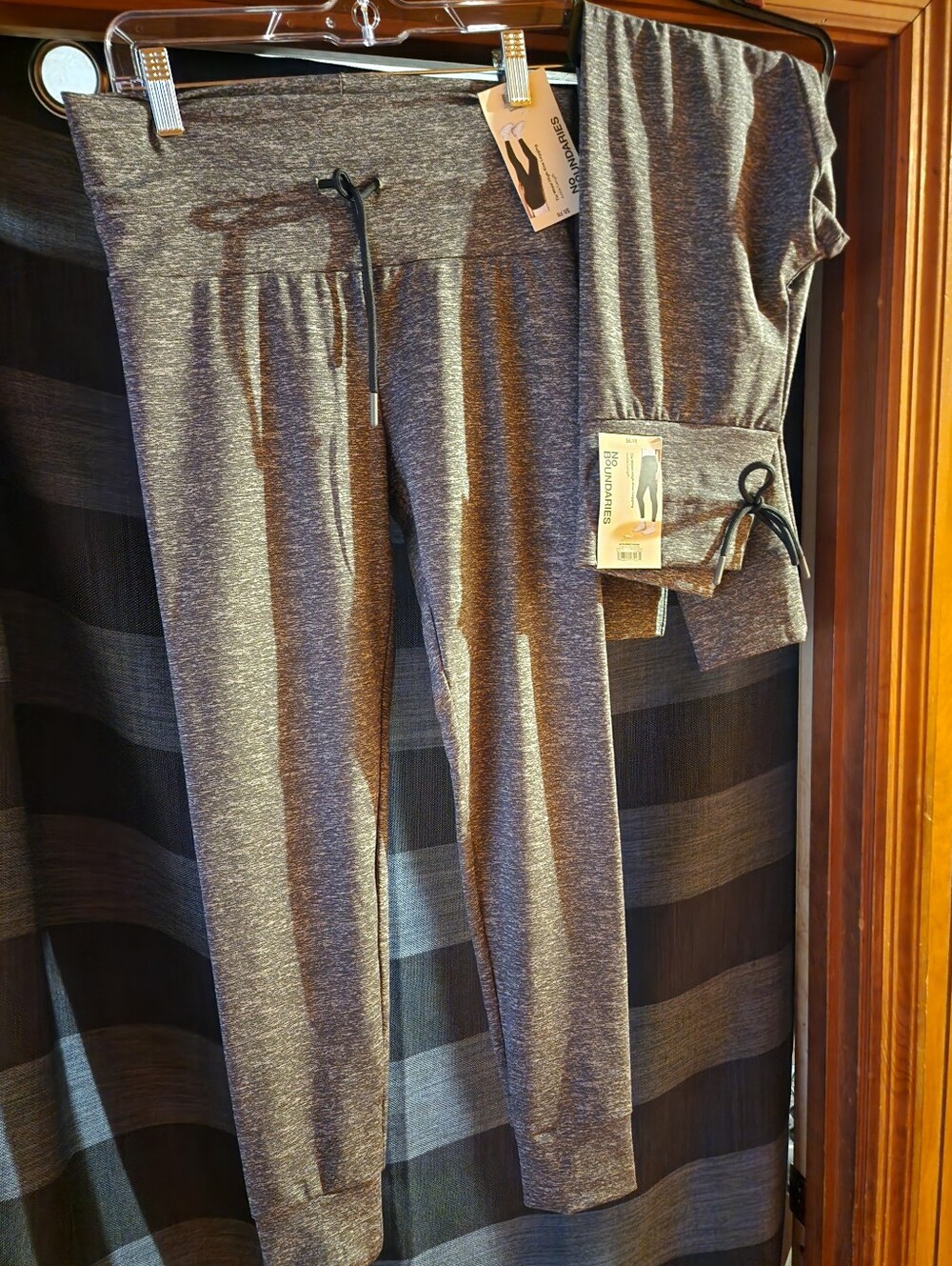 2 Pairs Of No Boundaries Women's Jogger Pants - Stretch Drawstring Activewear